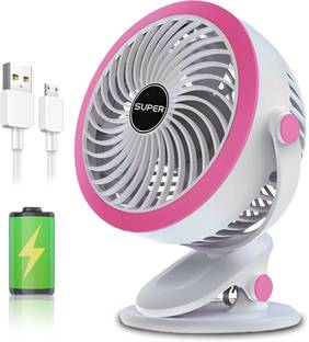 Litanika Portable Battery Operated USB Fan, 4000mAh USB-Powered Quiet Table Fan 3 Blade, Rechargable USB Fan, USB Air Cooler