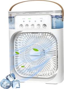 DUJE 1 | 2 | 3 Timer 3 Smart Speeds,360°Adjustment Office, Home, Room, Carved Design Small AC Quiet Pe...
