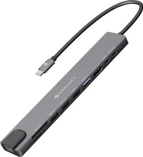 ZEBRONICS CT101, 10 in 1 Multiport HUB, 4K HDMI, 100 Watts PD Charging, USB 3.0, 2X Type C Zeb-CT101 USB Hub