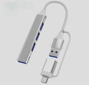 HRYFiNE 4-in-2 Usb 3.0 Hub Usb Hub Type C Hub Otg Adapter 4port Multi Usb Splitter Dock Multi USB Port for Laptop Type C to USB Extension Hub for MacBook Pro 2016-2023 Laptop Accessory