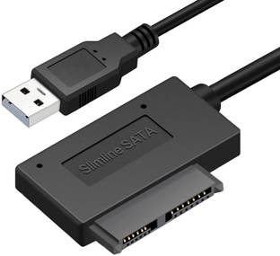 VOOCME USB 2.0 to 7+6 13 Pin Slimline Slim SATA Laptop CD/DVD ROM Optical Drive Adapter Slimline SATA Cable Adapter for Laptop Expansion Card