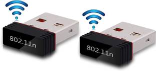 Red Champion For PC, Desktop,Nano Size WiFi Dongle Compatible with Windows, Mac OS & Linux Wi-Fi Receiver 950 Mbps Wireless Network USB Adapter 2.4GHz, 802.11b Pack of -2 USB LAN Card, Laptop Accessory