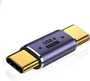 Tobo Type C Male to Type C Male Adapter, 40Gbps USB Type C Adapter Support 8K@60Hz Video Display 100W PD TD-979TC USB Charger