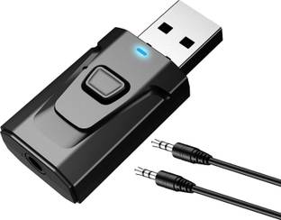STRIFF Bluetooth Car Adapter Bluetooth 5.0 Car Adapter Mini Transmitter/Receiver, Aux Jack, Hands-Free USB Hub