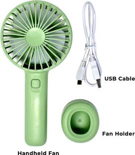 awza Powerful 4 Inch Rechargeable Mini Fan with , 3 Speed Mode Table Fan for Home, Table Fan for Offic...