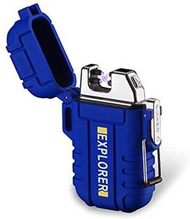 Explorer Waterproof Thunder Survival Electric USB Chargeable Plasma Dual Arc Lighter Gifting Purpose For Cigarette Lighters Lovers | Cigarette Lighter Cigarette Lighter