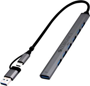 ZEBRONICS Zeb -700HB ZEB-700HB 7 IN 1 USB+TYPE-C HUB USB+TYPE-C HUB