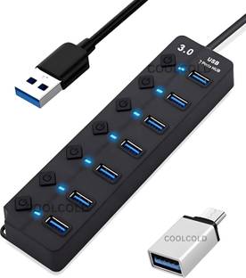 coolcold USB 3.0 7 Port 7 Switch Hub with otg usb 3.0 7 Port 7 Switch high speed hub with otg USB Hub