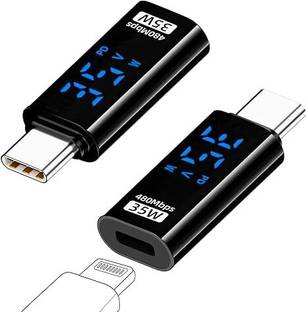 VOOCME LED Display, PD 35W USB adapter Type C Male to Lighting Female Connector USB Charger