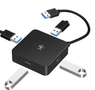 Flipkart SmartBuy 4 in 1 Ultra Slim USB Hub 2.0, 0.19 Meter Cable Compatible with All USB PC Speaker Laptop Hard Drive Keyboard Printer Pen Drive USB Hub