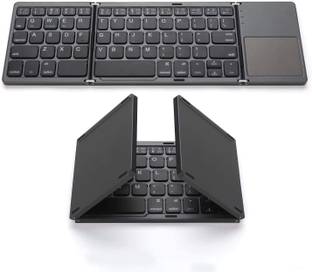 VOOCME Foldable Bluetooth Keyboard, Wireless Bluetooth Keyboard with Touchpad Compatible with iOS, Windows, Android Smartphones, Tablets, Laptops and more Laptop Accessory