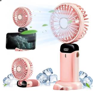 Sasimo Pink Mini Handheld Fan, Portable Fan USB Rechargeable, Small Pocket Fan Cooling Mini Portable Hand Fan 3 Speed mode Build-in Battery Rechargeable-Fan USB Fan