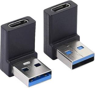 VOOCME Right Angle USB A Male to USB C Female Adapter,90 Degree USB3.0 to Type C Cable Support unidirectional Sides 5Gbps & Data Transfer, for Laptops,Phone,PC Laptop Accessory