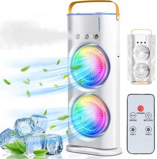 Zenvora 4000 mAh Rechargeable Mini Air Cooler, Portable Personal Air Conditioner Fan USB Mini Cooler w...