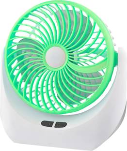 UNZAG Rechargeable_Fan with 3 Speeds & LED Light feature Quiet Operation Portable USB 3 Speed Airflow ...