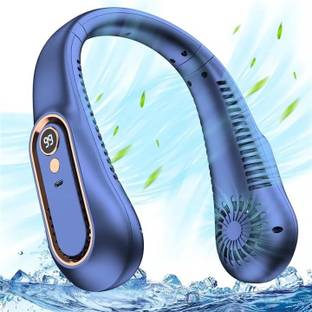 Sasimo Rechargeable Neckband Fan-Ideal For Outdoors And Indoor Activities Rechargeable Mini-USB Personal Fan with 360 Rotation USB Cable USB Air Cooler Rechargeable USB Fan