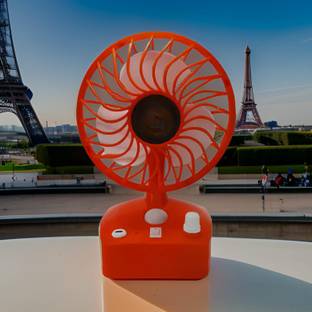 SYARA Mini Ac Cooler Rechargeable Cool Fan Portable (USB Fan) With LED Light_BOB254 Trendy Rechargeable Fan Light Weight Mini Fan_CA254 USB Fan