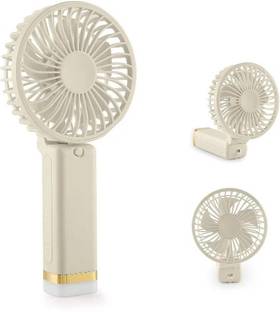 PLERIZA (RECHARGEABLE PORTABLE USB FAN) With Mobile Stand, 1200mAh Battery 3 Speed Modes | Travel, Mak...