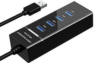 hybite 4 Port USB HUB SuperSpeed 3.0 Portable Mini-Hub For Pendrive, Mouse, Keyboards, Camera, Mobile, Tablet, PC, Laptop, TV Etc USB Hub