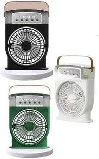 Tech Fuel Air Cooler Fan For Home With 3 Speed Mode,7 Colour LED and Timer Air Conditioner Fan Personal Cooler Desk Fan for Shop, Office, Kitchen, USB Air Cooler
