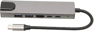 VOOCME Type C 0.4 m Type C to HDTV Hub USB C Hub Ethernet 6 in 1