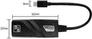 RuhZa Type C to LAN Wire Network Convert Adapter, Plug & Play, Compatible for MacBook, Laptop, More Devices Laptop Accessory