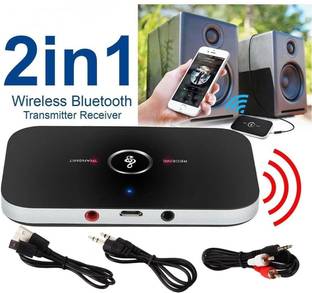 microware 2 in 1 Wireless Bluetooth Transmitter & Receiver, Wireless Stereo Audio Adapter Car Kit for Headphones, TV, Computer, MP3 / MP4, iPhone and More Bluetooth Bluetooth
