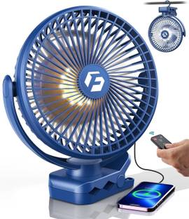 HiRobot F027C 12000mAh Portable Clip Fan Rechargeable, 3 Speeds Strong Airflow, Multi-Purpose USB Fan