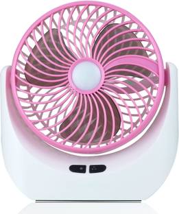 Ampeva High-Speed 4000mAh Rechargeable Table Fan with LED Light, Portable Fan, USB Fan, USB Battery Po...