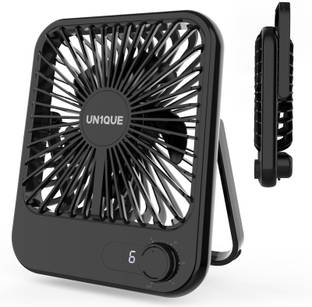 UN1QUE Portable Clip on Fan Battery Operated, Powerful USB Table Fan, 3 Speed Portable Clip on Fan Bat...