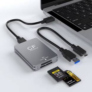 SCALEBEE 2 in 1 CFexpress Type A and SDHC / SDXC Dual Slot Metal Body USB 3.2 Gen 2 Speed Upto 10GBPS Memory Card Reader