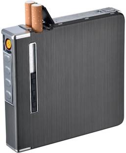 RSS ENTERPRISES New 20 Sticks Cigarette Case Box Cigarette Lighter (Black) New 20 Sticks Cigarette Case Box Cigarette Lighter (Black) Cigarette Lighter