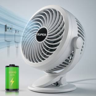 Sampri Rechargeable Lighting & 4-hours Battery Backup Small Pocket, Cooling Mini Hand 3 Speed USB Fan
