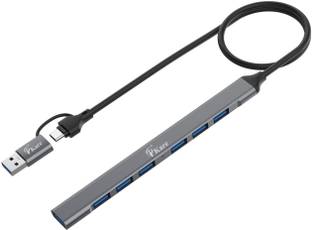 iKare Dynamic Power 7 Port USB-C TO USB 3.0 USB Cable, USB LAN Card, Card Reader