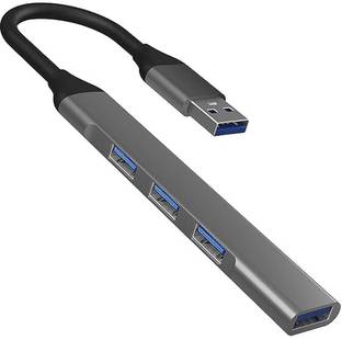 RuhZa USB Hub, USB to 4 Port USB 3.0 to USB 2.0 Hub OTG Adapter 4 in 1 USB Extender, Compatible with Phone Laptop, PC, Chrome-Book/Mac-Book/Pixel for Data Transfer. USB Hub
