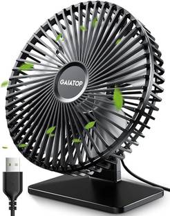 Gaiatop 3 Speeds Portable Mini Powerful Desktop Table Fan Small Table Fan, 6.5 Inch Ultra-quiet, 90° Adjustment for Better Cooling USB Fan