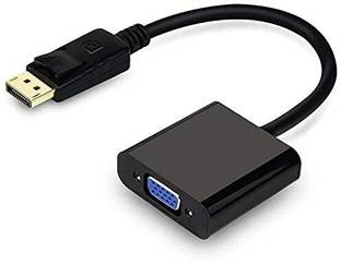 RuhZa DisplayPort DP (Not USB) to VGA Adapter, Gold-Plated Display Port to VGA Adapter Compatible with Computer, Desktop, Laptop, PC, Monitor, Projector, HDTV BLK USB Cable