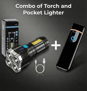 Sebon Combo of USB Cigarette Lighter and Led Torch Torch