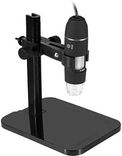 microware 1000X Digital USB Microscope with Adjustable Stand Compatible with Android Devices, Adjustable Stand, 8 LED Lights Laptop Accessory