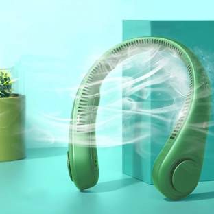 Woomzy Mini Hand Free Portable Neckband Fan USB Rechargeable Lazy Neck Hanging Fan Mini Hand Free Portable Neckband Fan USB Rechargeable Lazy Neck Hanging Fan USB Fan