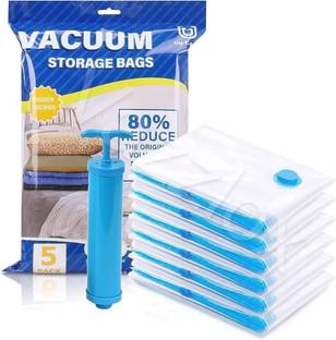 EOXO Vacuum Bags for Packing 4xl Clothes Space Saver Travel Reusable Bags with Pump Vacuum Cleaner Bag