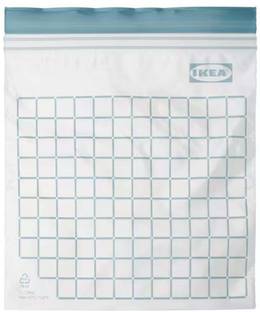 IKEA Resealable bag, check pattern/grey-blue, 1 l Vacuum Cleaner Bag