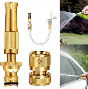 MemeHO High Pressure Brass Hose Nozzle Water Spray Gun for Car Bike Wash Gardening Vacuum Cleaner Nozzle