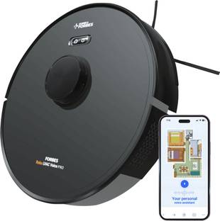 EUREKA FORBES LVAC VOICE PRO Robotic Floor Cleaner with 2 in 1 Mopping and Vacuum (WiFi Connectivity, ...