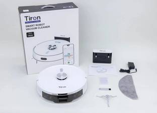 Tiron TRV 20 Robotic Floor Cleaner with 2 in 1 Mopping and Vacuum (Google Assistant and Alexa)