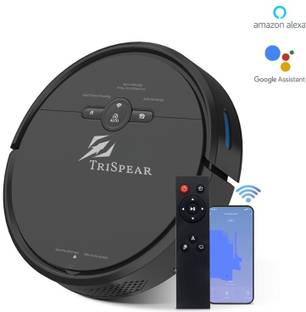 TriSpear Automatic Robot Vacuum | Strong Suction, Drop-Sensing for Home Cleaning Robotic Floor Cleaner...