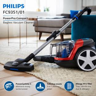 PHILIPS FC9351/01 Cordless Vacuum Cleaner with 2 in 1 Mopping and Vacuum, Anti-Bacterial Cleaning, Reu...