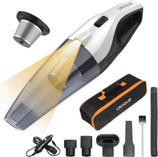 UN1QUE Car Vacuum Cleaner, 6000Pa Powerful Suction Car Vacuum Cleaner with Reusable Dust Bag