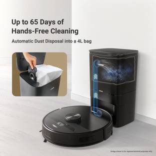 EUREKA FORBES Smartclean Auto Bin S2 Robotic Vacuum Cleaner Robotic Floor Cleaner (WiFi Connectivity)
