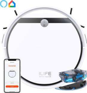 ILIFE V3x Robotic Vacuum Cleaner and Mop With Advanced Gyroscope Navigation Robotic Floor Cleaner with 2 in 1 Mopping and Vacuum, Anti-Bacterial Cleaning (WiFi Connectivity, Google Assistant and Alexa)